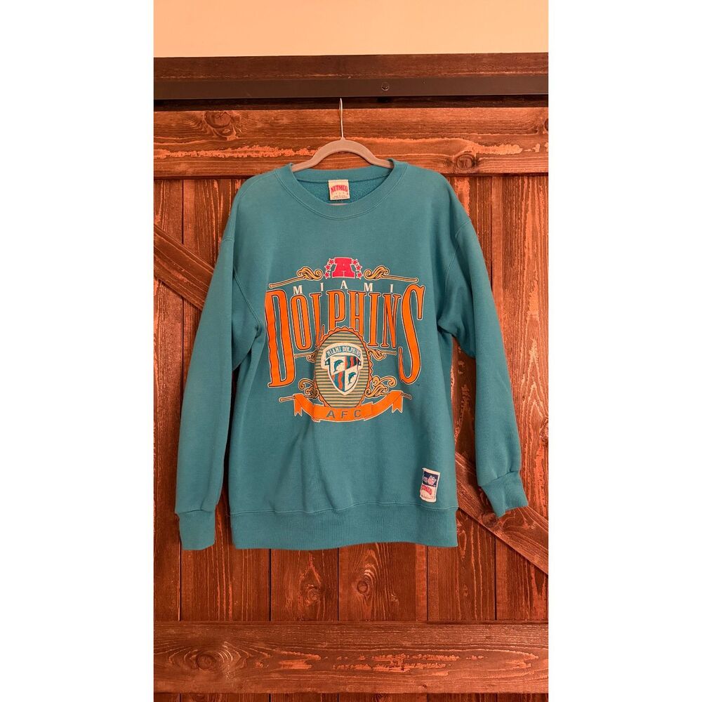 Miami Dolphins Vintage Nutmeg Mills Sweatshirt | Size Large